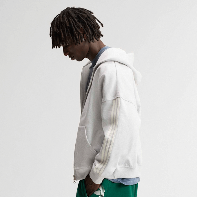 adidas Originals adiSignature 3 Stripes Full Zip Hoodie cinzento 107858 2