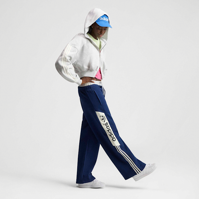 adidas Originals 3-Stripes Fleece Full-Zip Hoodie grijs 107915 7