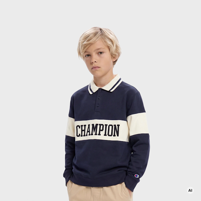 Champion Polo Neck Sweatshirt Blu 108211 1