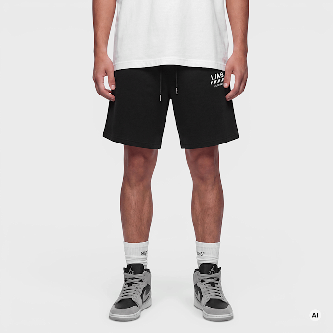 Off-White Diagonal Open Hem Jogger Shorts zwart 108887 1