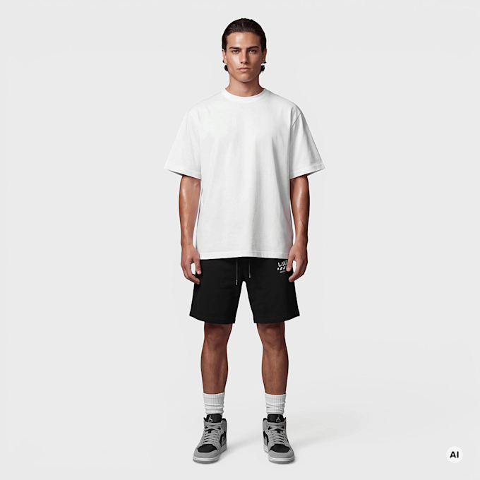 Off-White Diagonal Open Hem Jogger Shorts zwart 108887 4