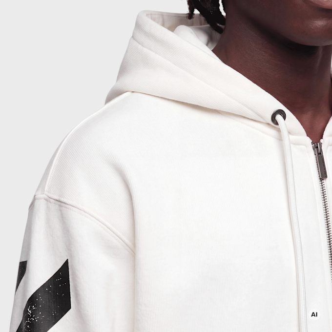 Off-White Graffiti Full Zip Hoodie biały 108886 3