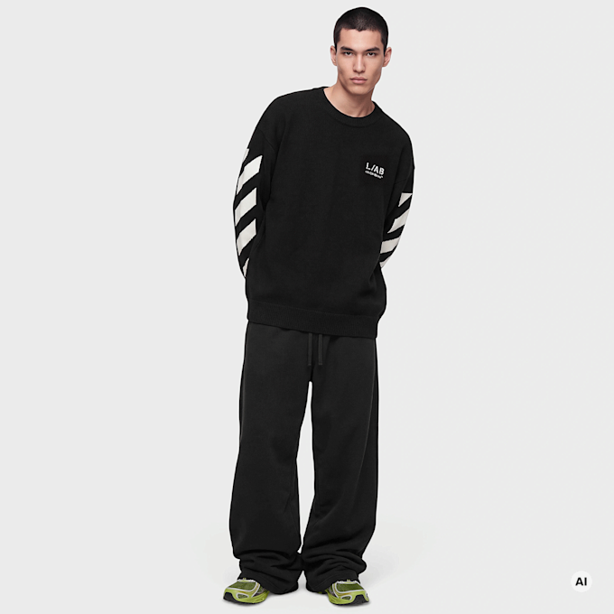 Off-White L/AB Crew Neck Sweater Schwarz 108889 4