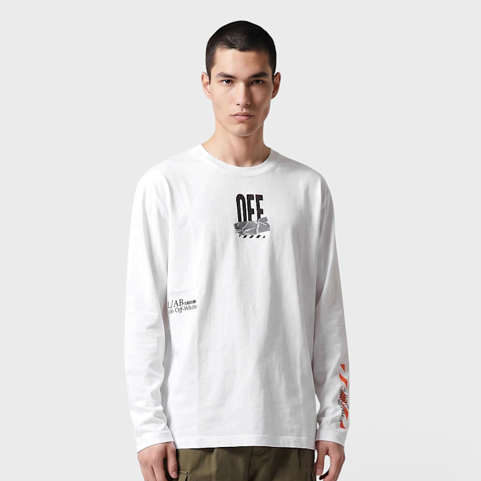 Off-White Off Active Duct Tape Long Sleeve Tee blanco 108899 2