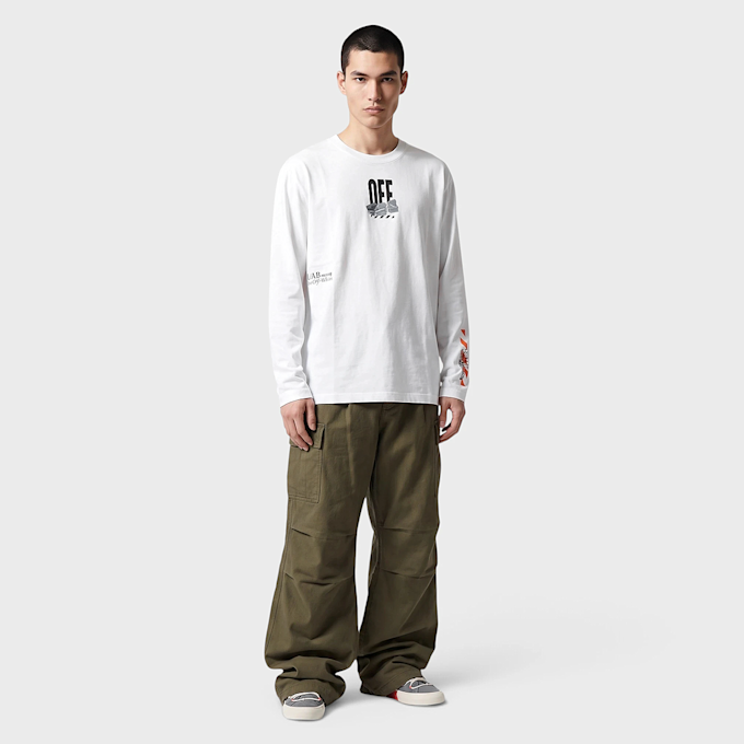 Off-White Off Active Duct Tape Long Sleeve Tee blanco 108899 6