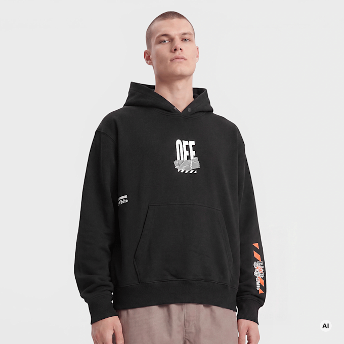 Off-White Off Active Duct Tape Hoodie Nero 108900 1