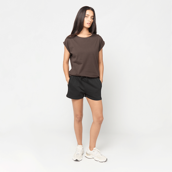 Urban Classics Ladies Extended Shoulder Tee braun 109377 3
