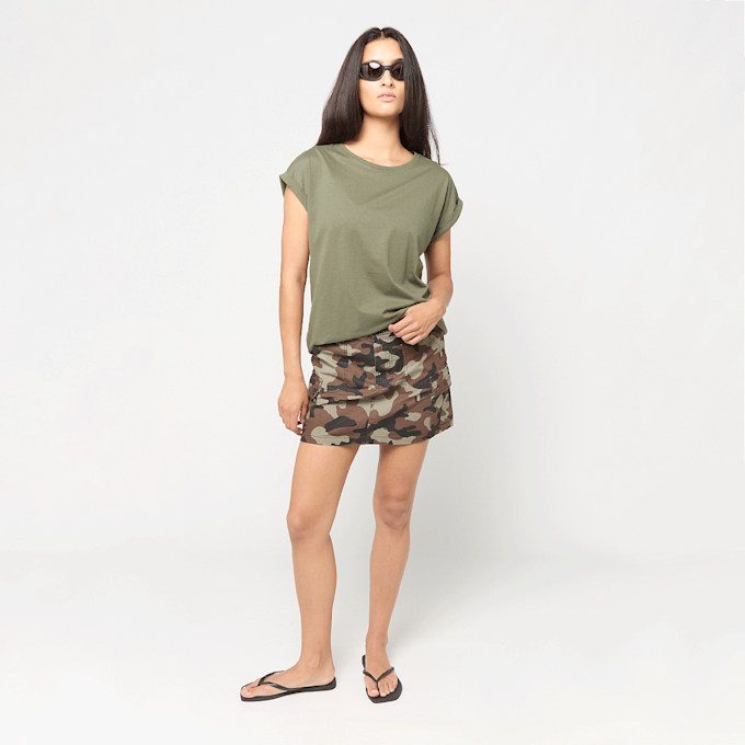 Urban Classics Ladies Extended Shoulder Tee zelena 109378 3