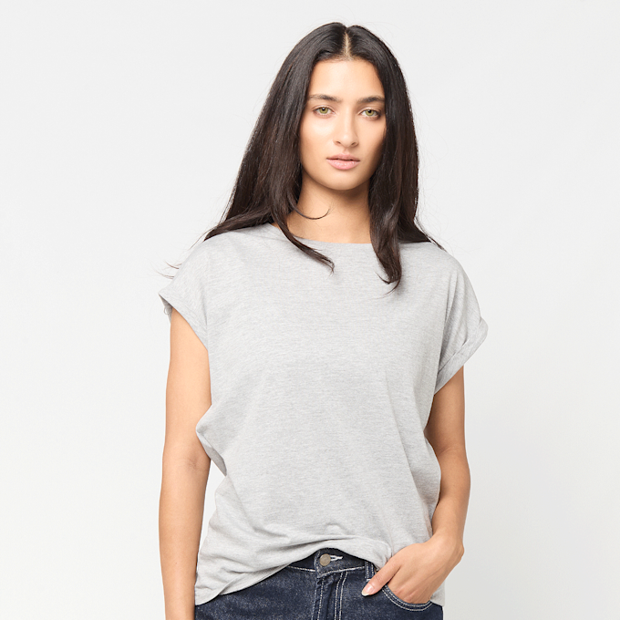 Urban Classics Ladies Extended Shoulder Tee grijs 109385 1