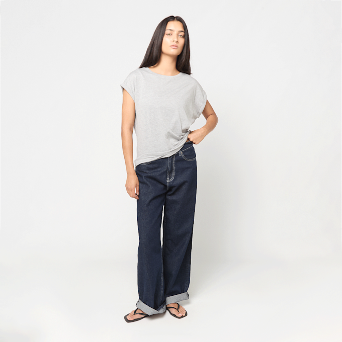 Urban Classics Ladies Extended Shoulder Tee gris 109385 3