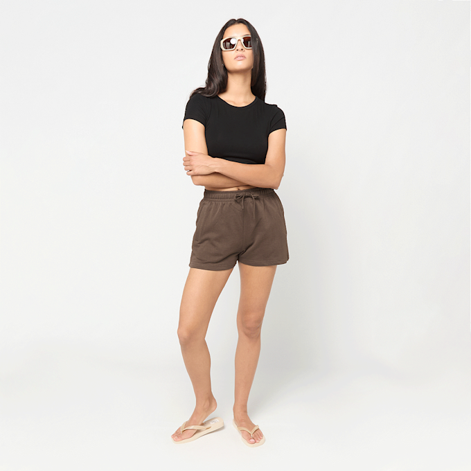 Urban Classics Ladies Light Terry Shorts braun 109388 4