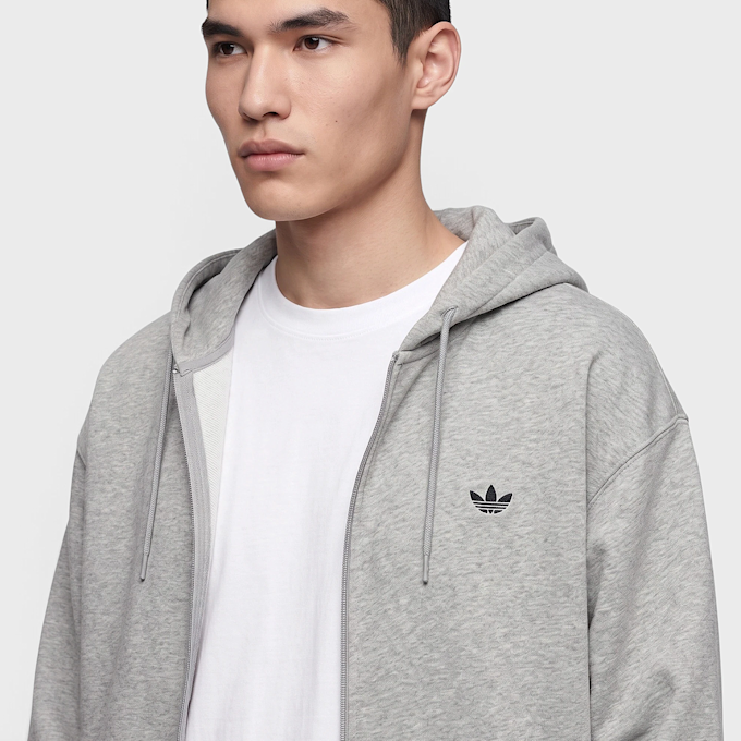 adidas Originals Trefoil Essentials Loose Frontzip Hoodie Grigio 109762 3