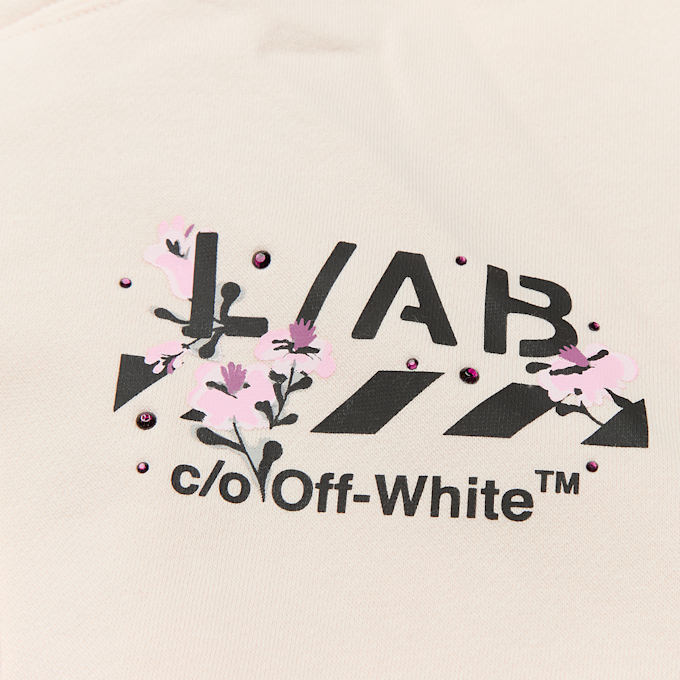 Off-White Crop Hoodie beige 110103 4