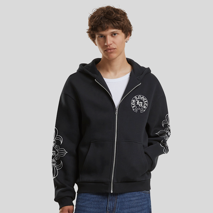 Mister Tee LA Lily Fluffy Zip Hoody nero 138933 1