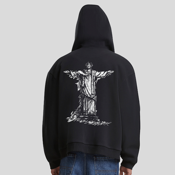 Mister Tee True Faith Fluffy Zip Hoody zwart 138932 1