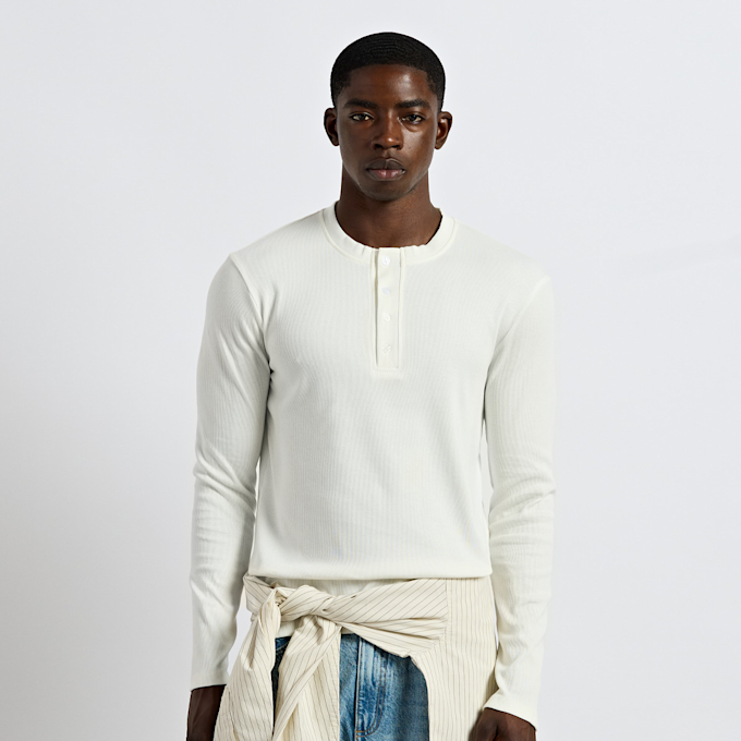 Burocs Rib Henley Longsleeve branco 139008 1