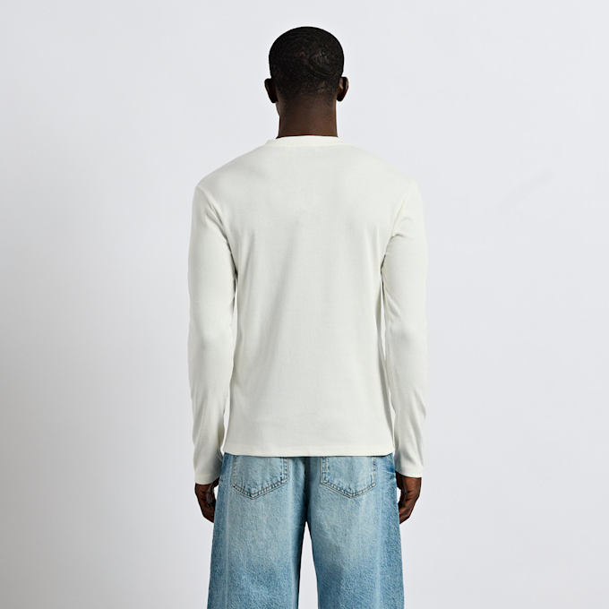 Burocs Rib Henley Longsleeve blanco 139008 2