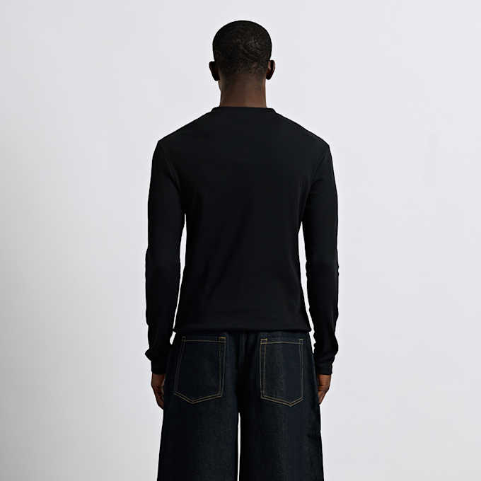 Burocs Rib Henley Longsleeve czarny 139009 2
