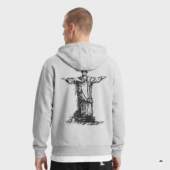 Mister Tee True Faith Fluffy Zip Hoody siva 140082 2