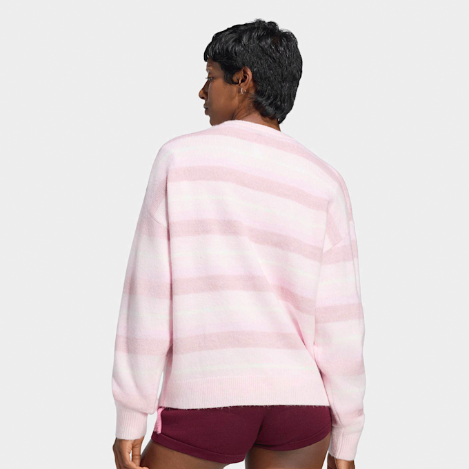 adidas Originals Knit Essentials Striped Sweatshirt Pink 140361 2