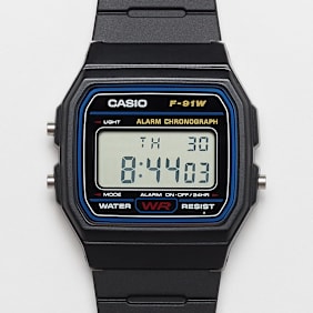 CASIO Casio Watch F-91W-1YEG schwarz