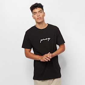 Mister Tee Pray EMB Tee schwarz