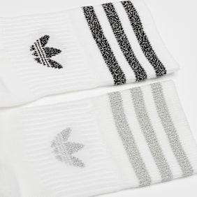 adidas Originals Glitter Crew Socks (2 Pack) blanco