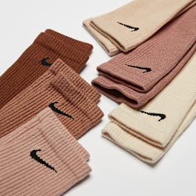 Nike 6 PACK - Everyday Cushion Crew Training brun