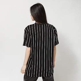 Karl Kani Small Signature Essential Pinstripe OS Tee zwart