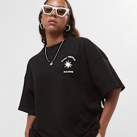 Pegador Heavy Oversized Tee noir