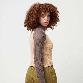 Karl Kani Chest Signature Block Rib Knit Jacket braun