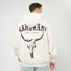 Karl Kani Chest Signature Os Heavy Sweat Full Zip Skull Hoodie blanco