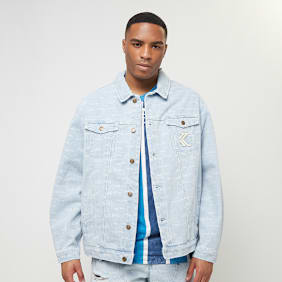 Karl Kani OG Denim Wavy Print Trucker Jacket blauw