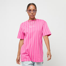 Karl Kani Small Signature Essential Pinstripe Oversized Tee rosa