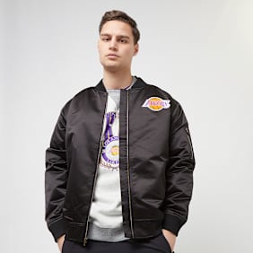 Mitchell & Ness NBA Lightweight Satin Bomber Los Angeles Lakers preto