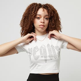 PEQUS Rhinestone Mythic Logo Top weiß