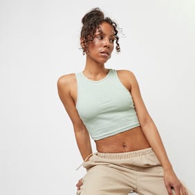 Urban Classics Cropped Rib Top grün