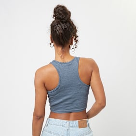 Urban Classics Cropped Rib Top blau