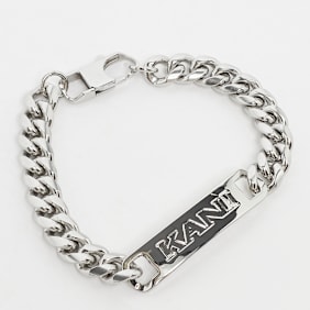 Karl Kani Retro Plate Bracelet zilver