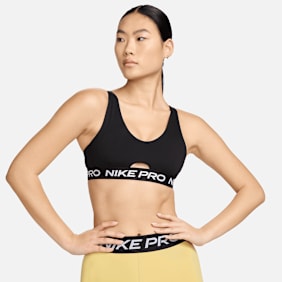 Nike   Pro Indy Plunge Medium-Support Padded Sports Bra noir