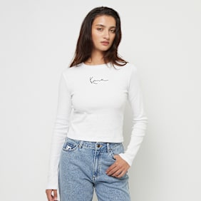 Karl Kani Small Signature Short Rib LS weiß