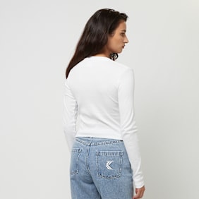 Karl Kani Small Signature Short Rib LS blanc