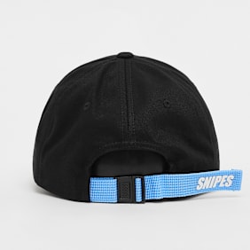 SNIPES Slanted Logo Contrast Strap Baseball Cap crna