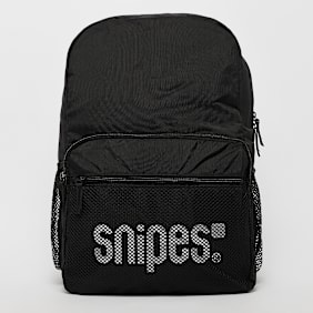 SNIPES Medium Basic Logo Mesh Pocket Backpack czarny