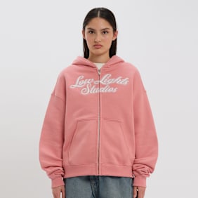 Low Lights Studios Shutter Zip Hoodie lichtroze