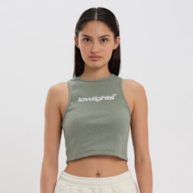 Low Lights Studios Basic Crop Top grün