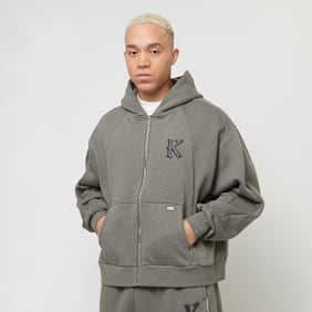 Karl Kani Boxy Full Zip Hoodie siva