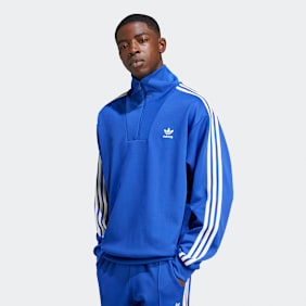 adidas Originals Adicolor Funnel Neck Track Top bleu