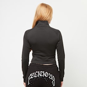 Felicious Cropped Jersey Cardigan noir