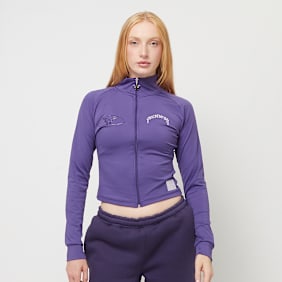 Felicious Cropped Jersey Cardigan pourpre